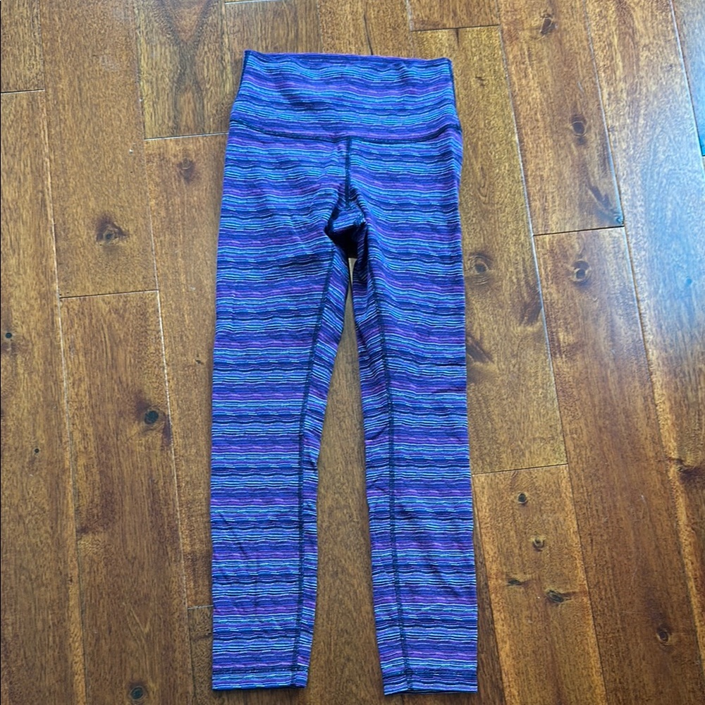 Lululemon Athletica Blue and Purple Leggings High Waist Full Length